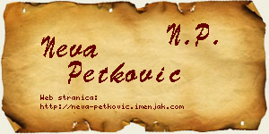 Neva Petković vizit kartica